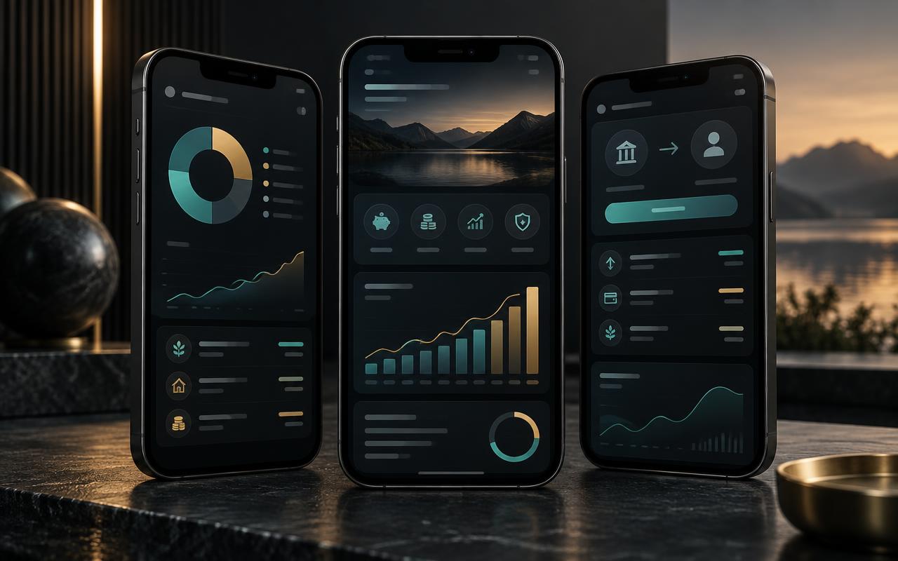 Mobile banking application for pensions and income funds