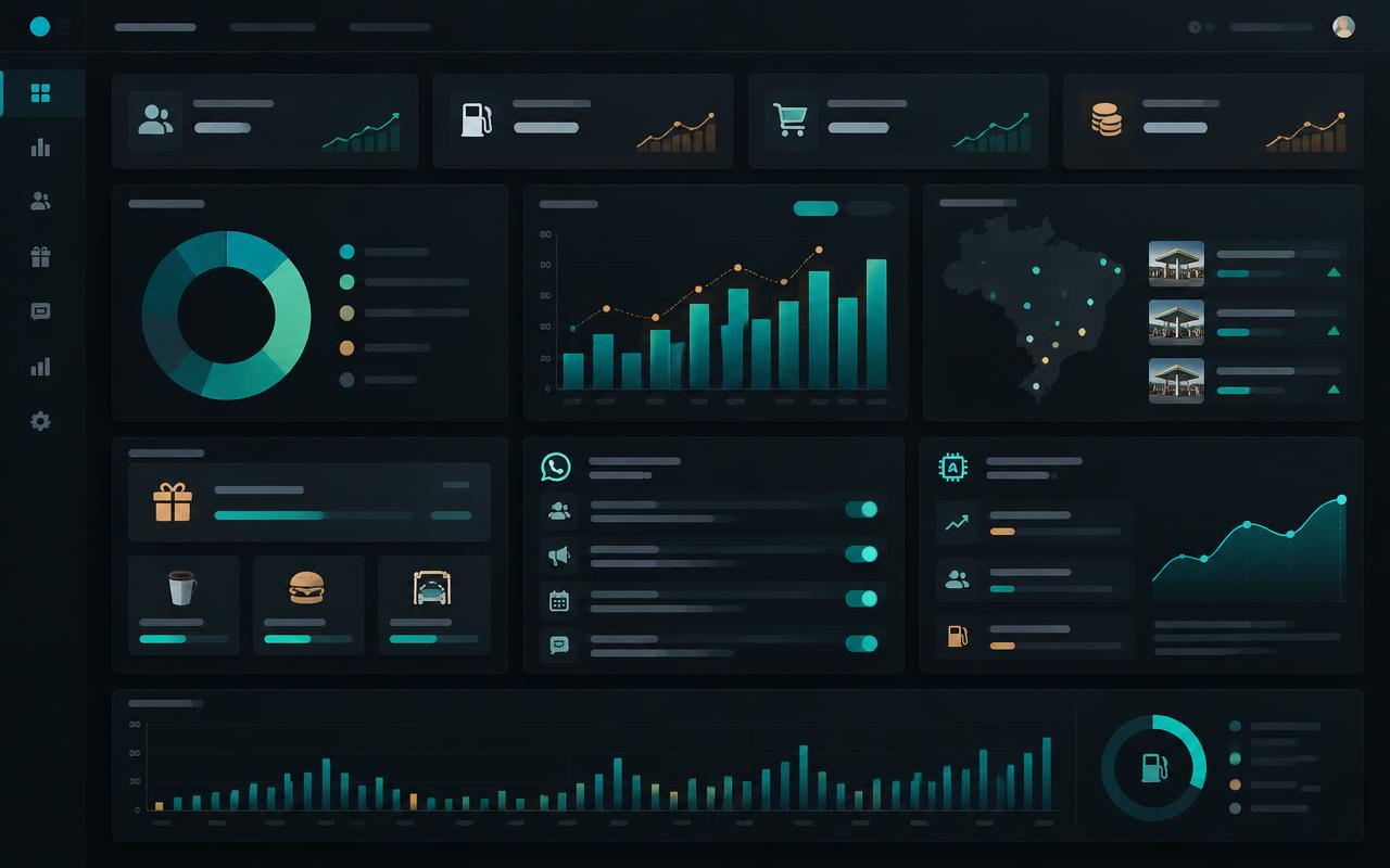 WinCash customer loyalty and fuel retail analytics dashboard